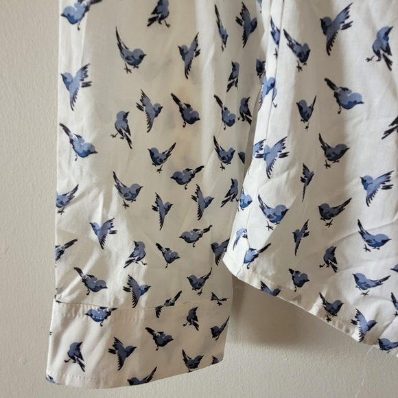 Tommy Hilfiger Large Women's Button Front Top Bluebird Printed - Picture 3 of 7